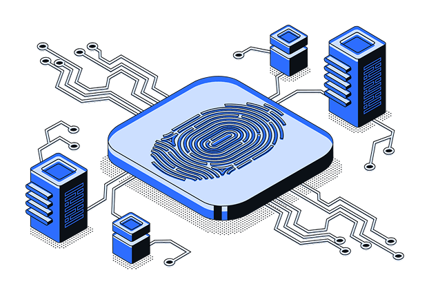 Blockchain IP Protection Illustration